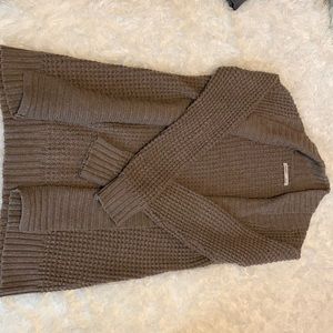 Brown knitted cardigan